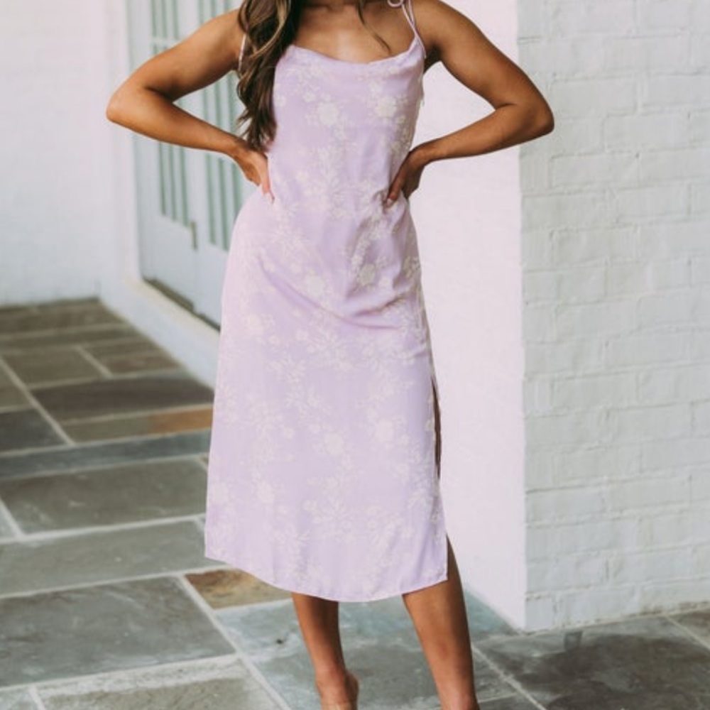 NWT Endless Blu Cowl Neck Midi Dress